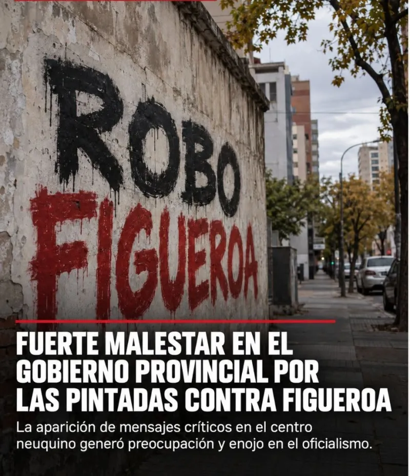 Fuerte malestar en el gobierno provincial por las pintadas contra Figueroa