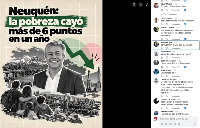 Indignación en redes contra la publicidad oficial de Figueroa: "¿Dónde bajó la pobreza?"