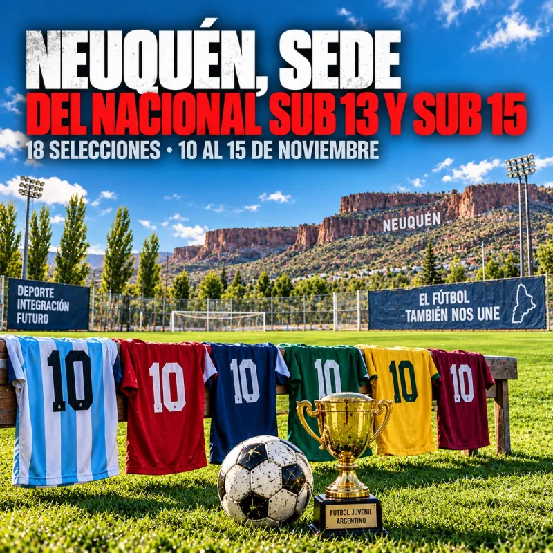 Neuquén será sede de las finales nacionales Sub 13 y Sub 15 con 18 selecciones de todo el país