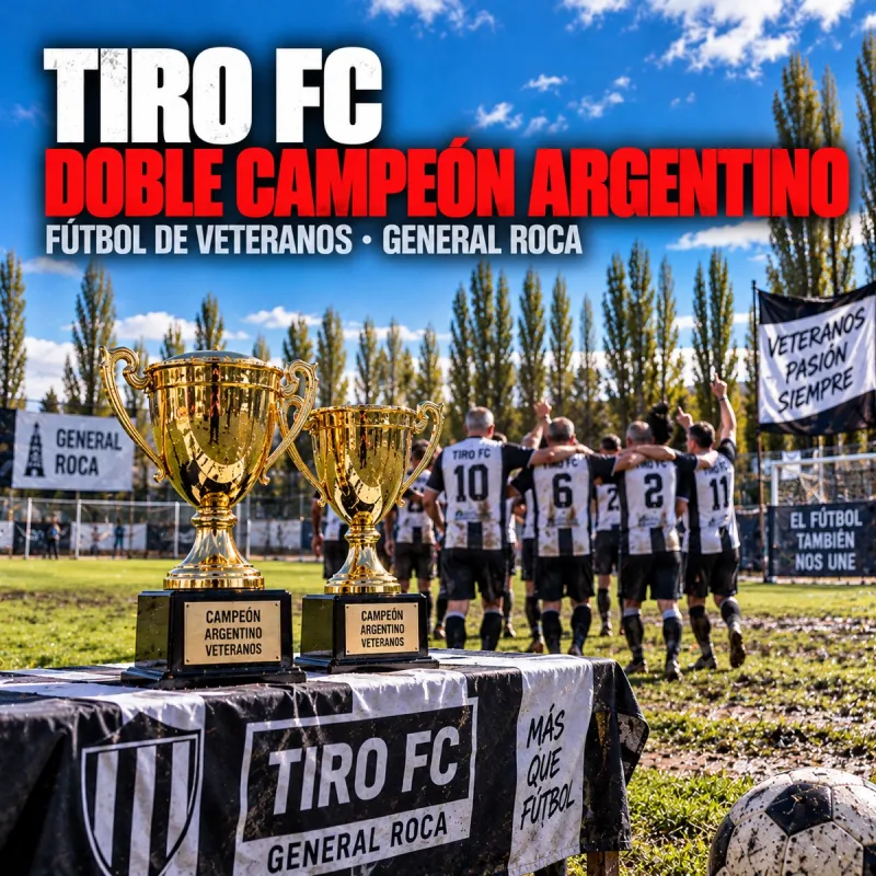 Tiro FC de Roca se quedó con dos títulos en el Campeonato Argentino de Veteranos